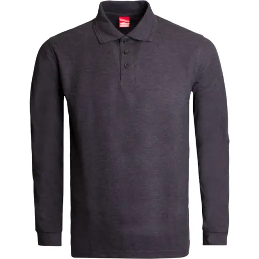 FWRD Long Sleeve Golfer Charcoal Melange